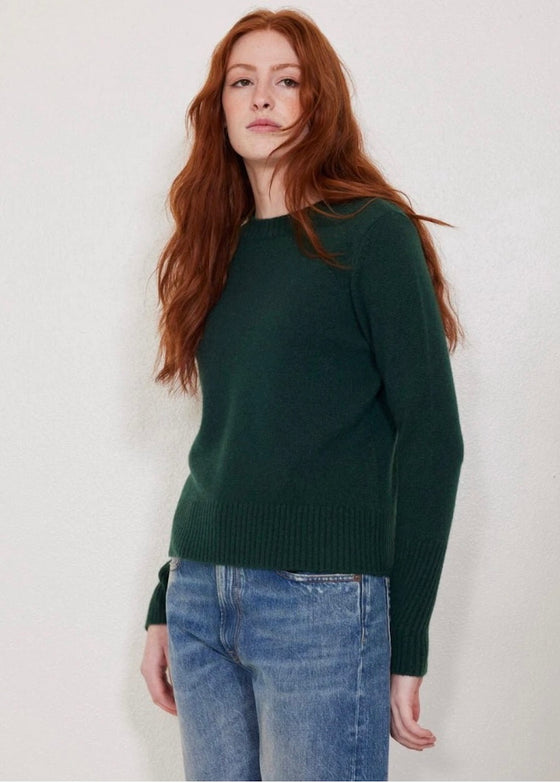 Not Monday | Jane Cashmere Crewneck Sweater in Jade