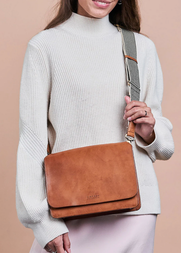 O My Bag | Audrey Satchel in Cognac Classic Leather