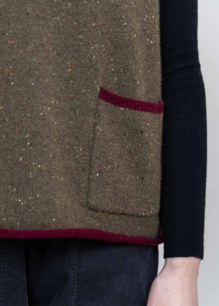 Oats + Rice | Cottage Pocket Cashmere Tank | Green