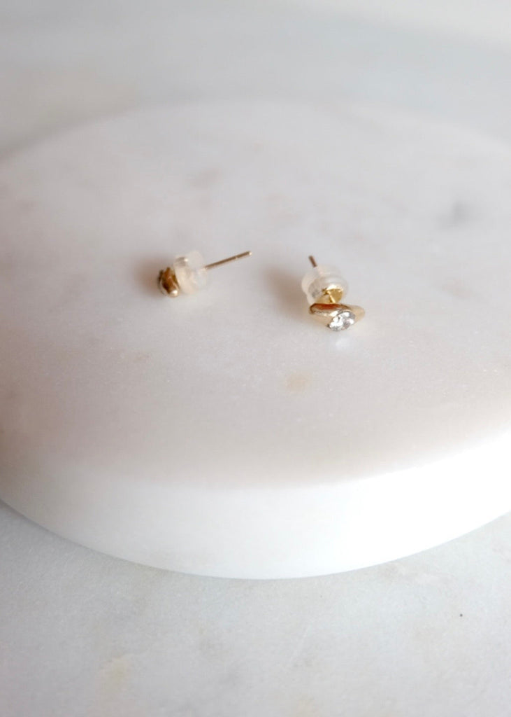 Occasionally Sweet | 14kg Mori Stud Earrings with Diamond