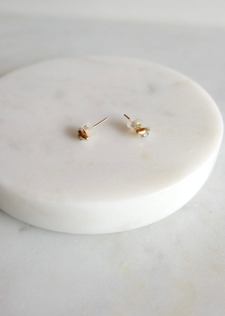 Occasionally Sweet | 14kg Mori Stud Earrings with Diamond