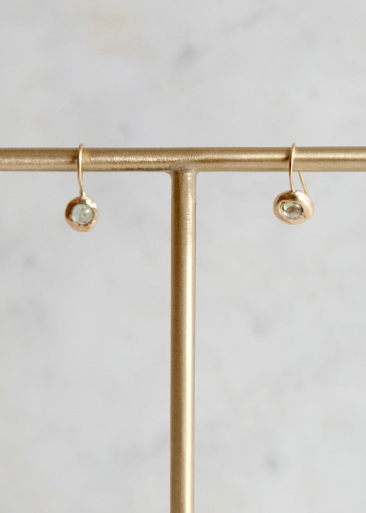 Occasionally Sweet | 14kg Petite Yui Green Tourmaline Drop Earrings
