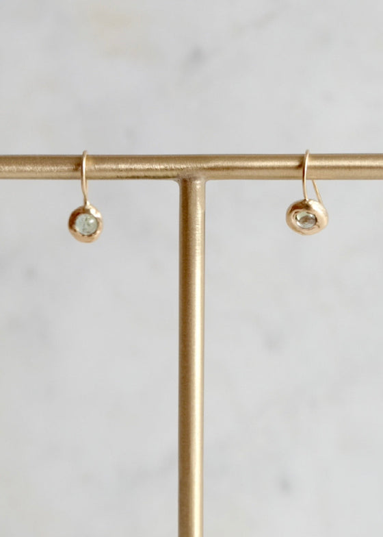 Occasionally Sweet | 14kg Petite Yui Green Tourmaline Drop Earrings