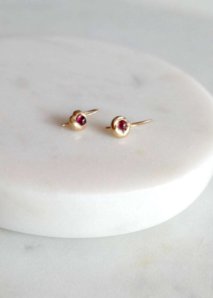 Occasionally Sweet | 14kg Petite Yui Pink Tourmaline Drop Earrings
