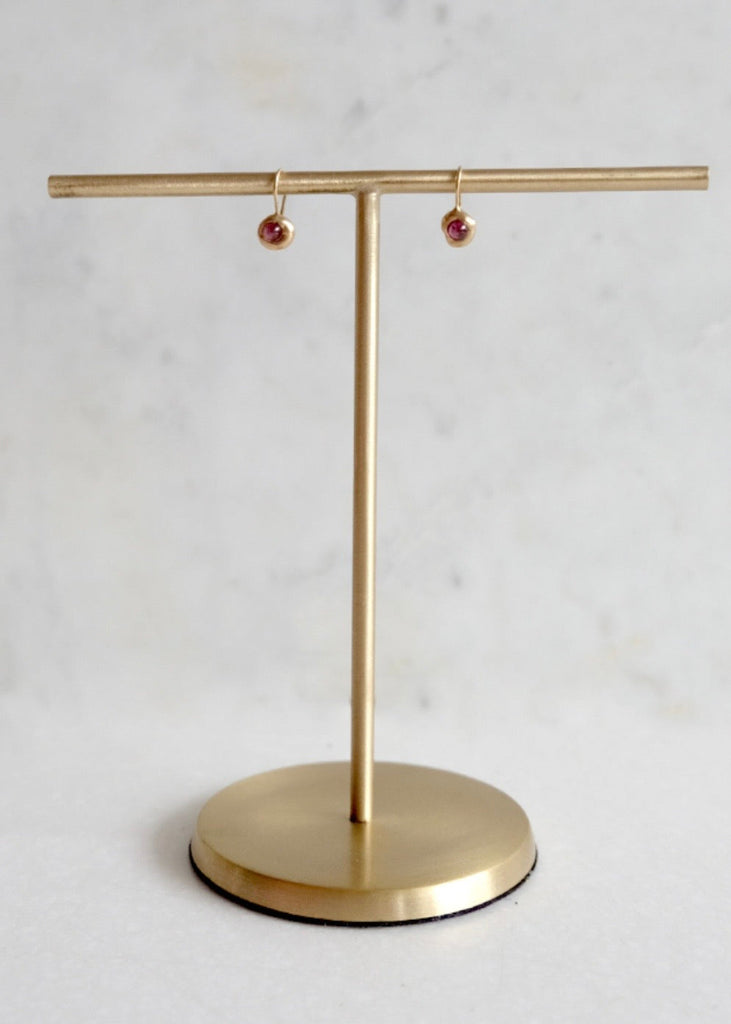 Occasionally Sweet | 14kg Petite Yui Pink Tourmaline Drop Earrings
