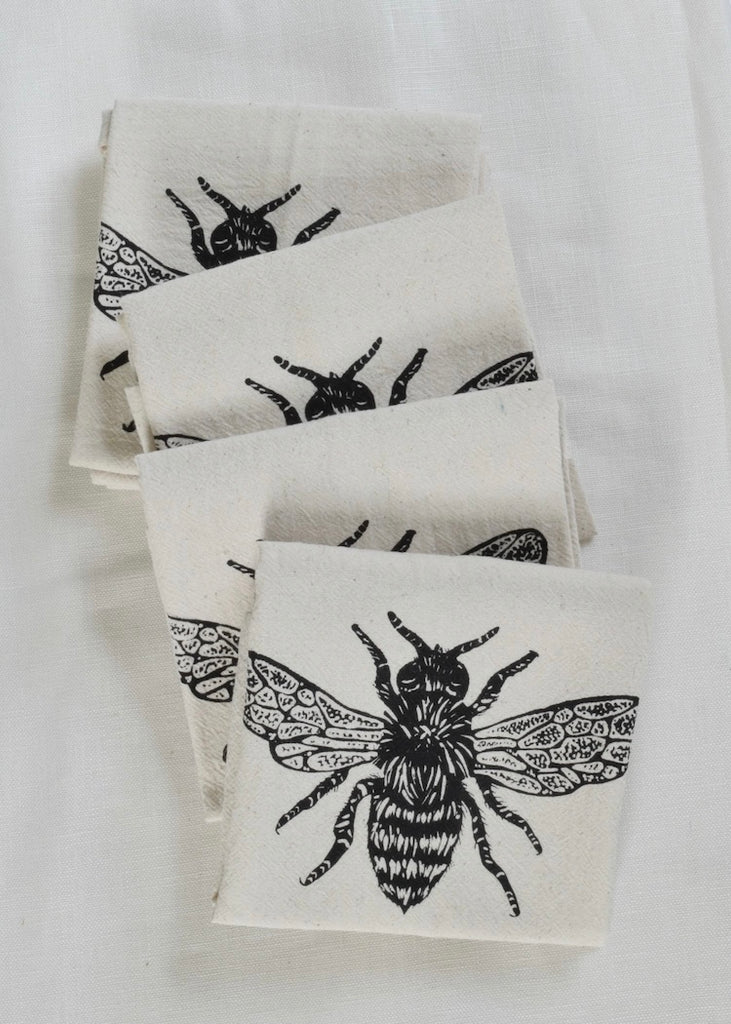 Organic Cotton Napkins | Honeybee | Set of 4