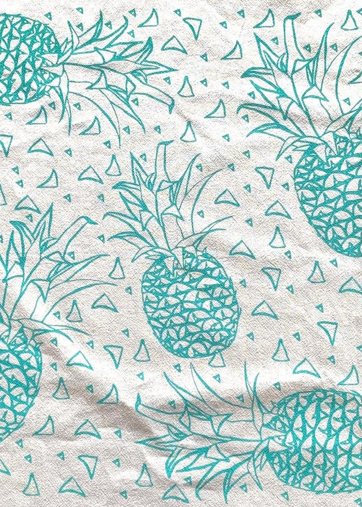 Organic Cotton Napkins | Mint Green Pineapples | Set of 4