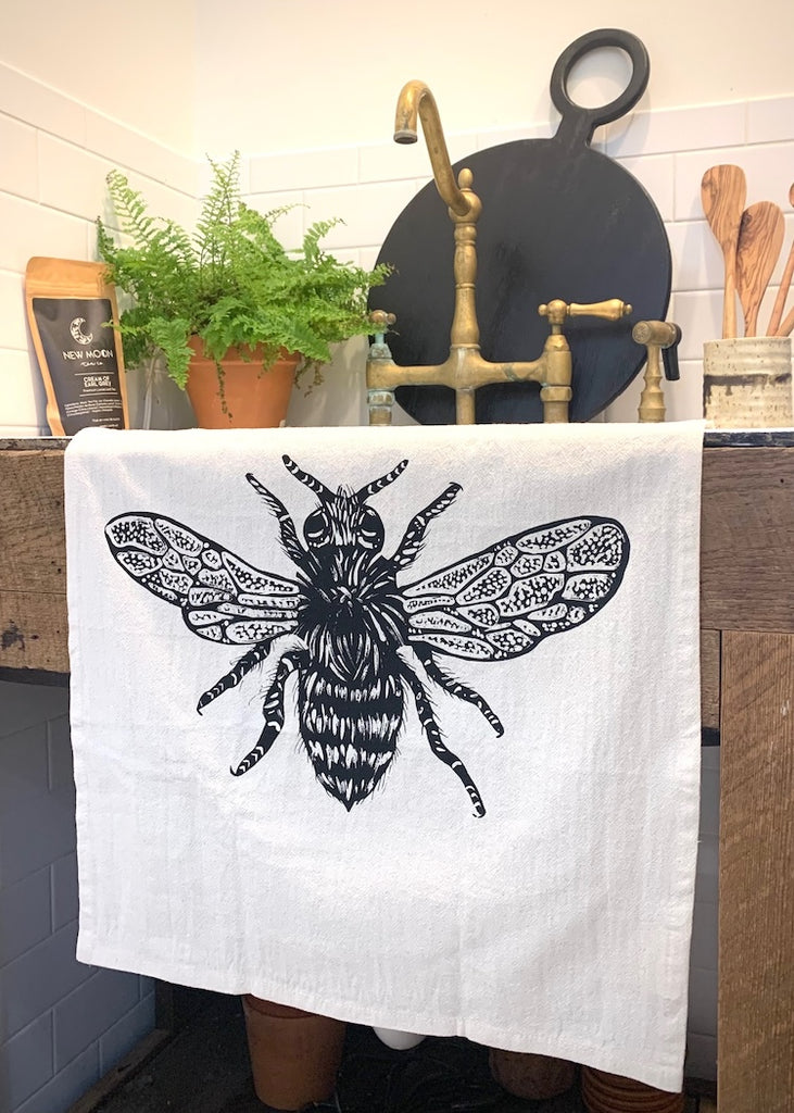 Organic Cotton Tea Towel | Honeybee