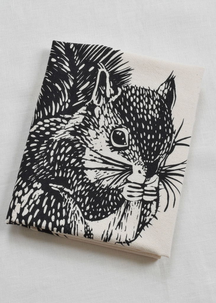 Organic Cotton Tea Towel | Squirrel