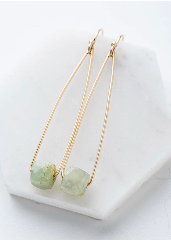Original Hardware | Aquamarine Cubist Earrings