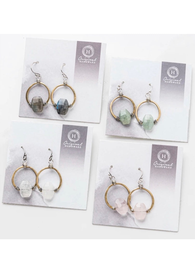 Original Hardware Aquamarine Horseshoe Earrings The Phoenix