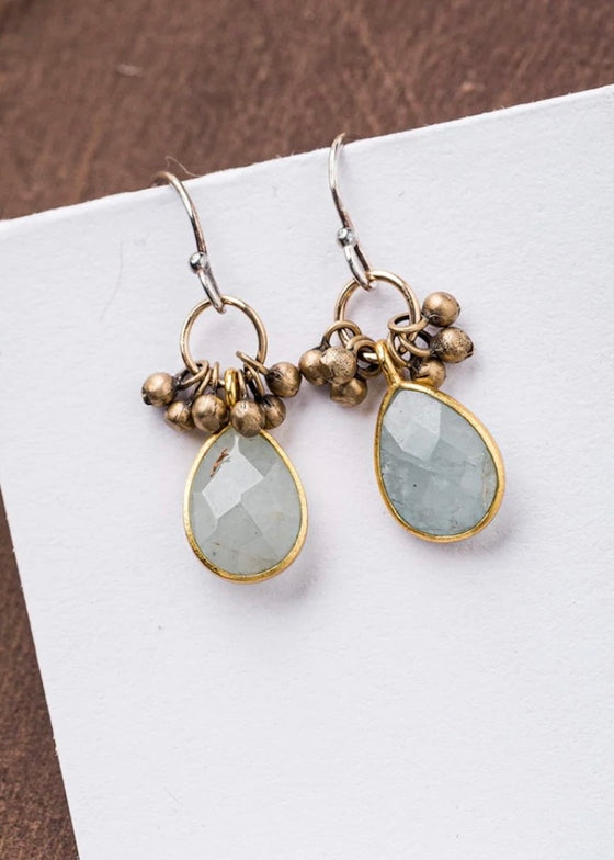 Original Hardware | Aquamarine Petite Drop Earrings