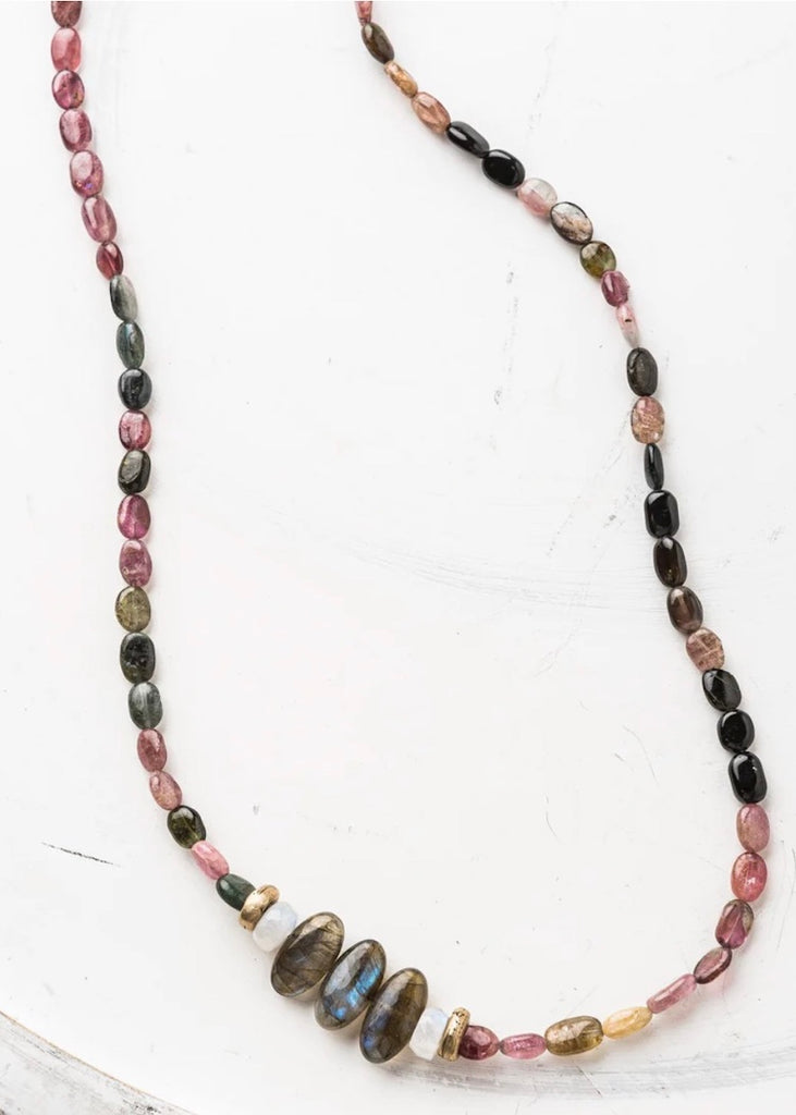 Original Hardware | Long Watermelon Tourmaline Necklace