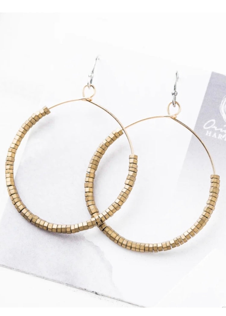 Original Hardware Pyrite Hoop Earrings The Phoenix