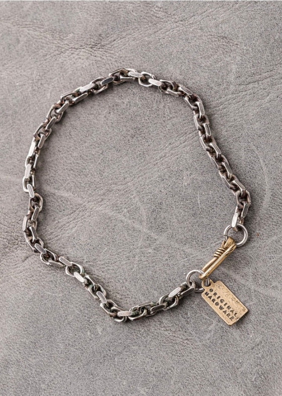 Original Hardware | Sterling Silver Flat Edge Cable Chain Bracelet