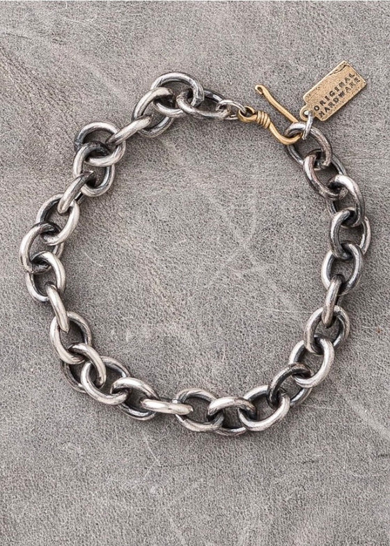 Original Hardware | Sterling Silver Oval Cable Chain Bracelet