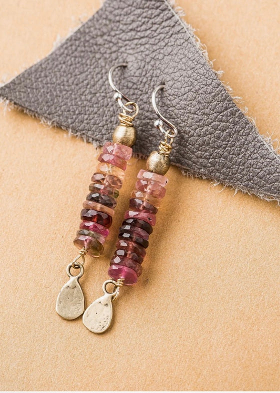 Original Hardware | Watermelon Tourmaline Stack Earrings