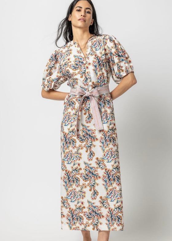 Lilla P | Split Neck Full Sleeve Maxi Dress