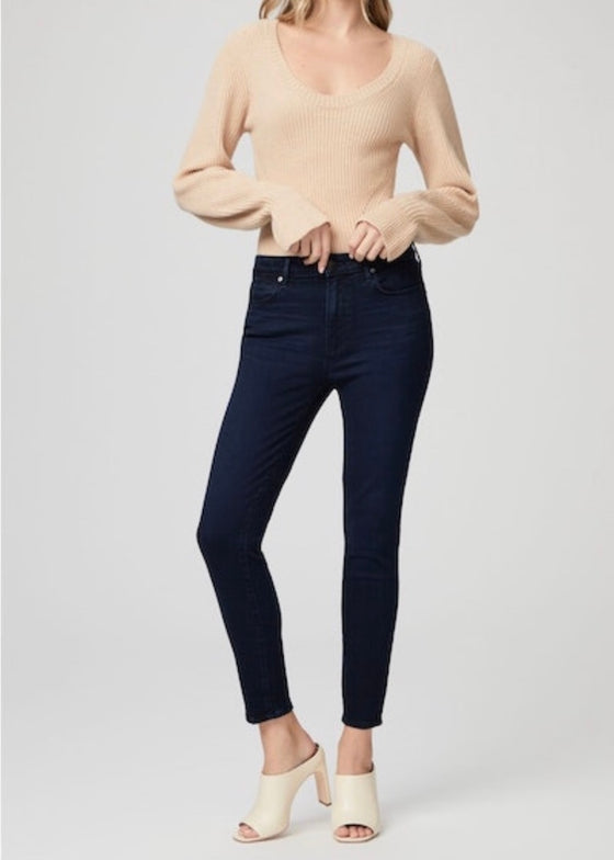 Paige Denim | Hoxton Ankle with Linear Coin Pocket in Fabel