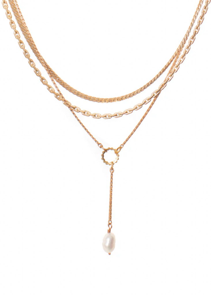 Hailey Gerrits | Classic Palmer Necklace Pearl