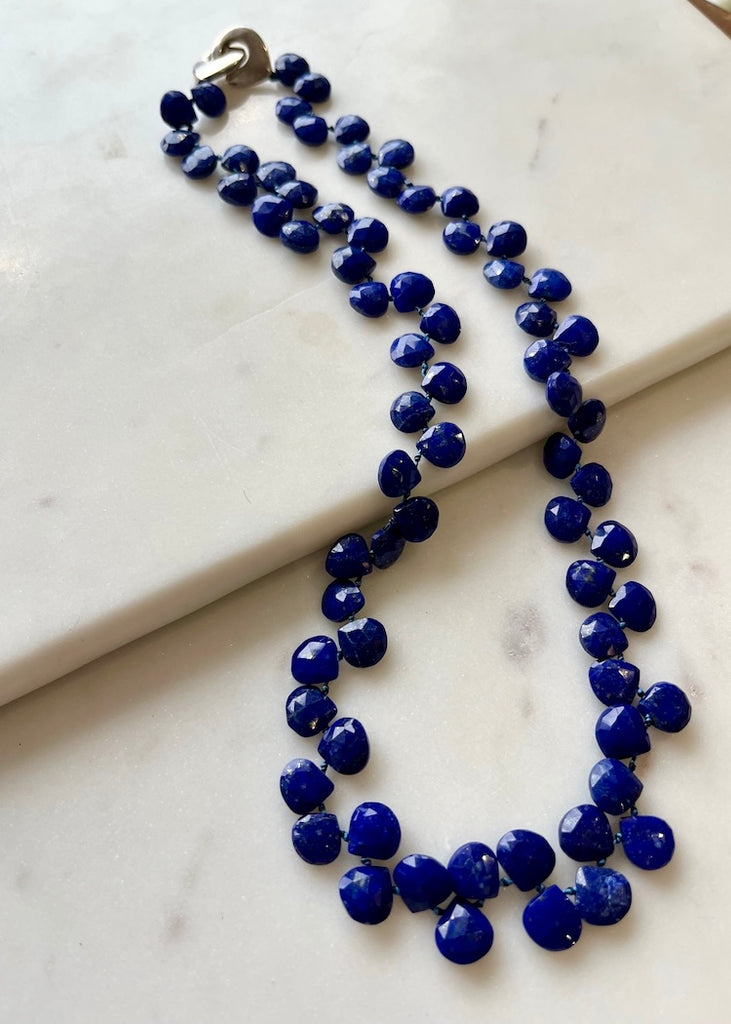Patricia von Musulin | Blue Lapis Petal Stone Necklace with Petal Clasp
