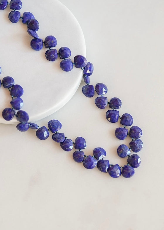 Patricia von Musulin | Blue Lapis Petal Stone Necklace with Petal Clasp