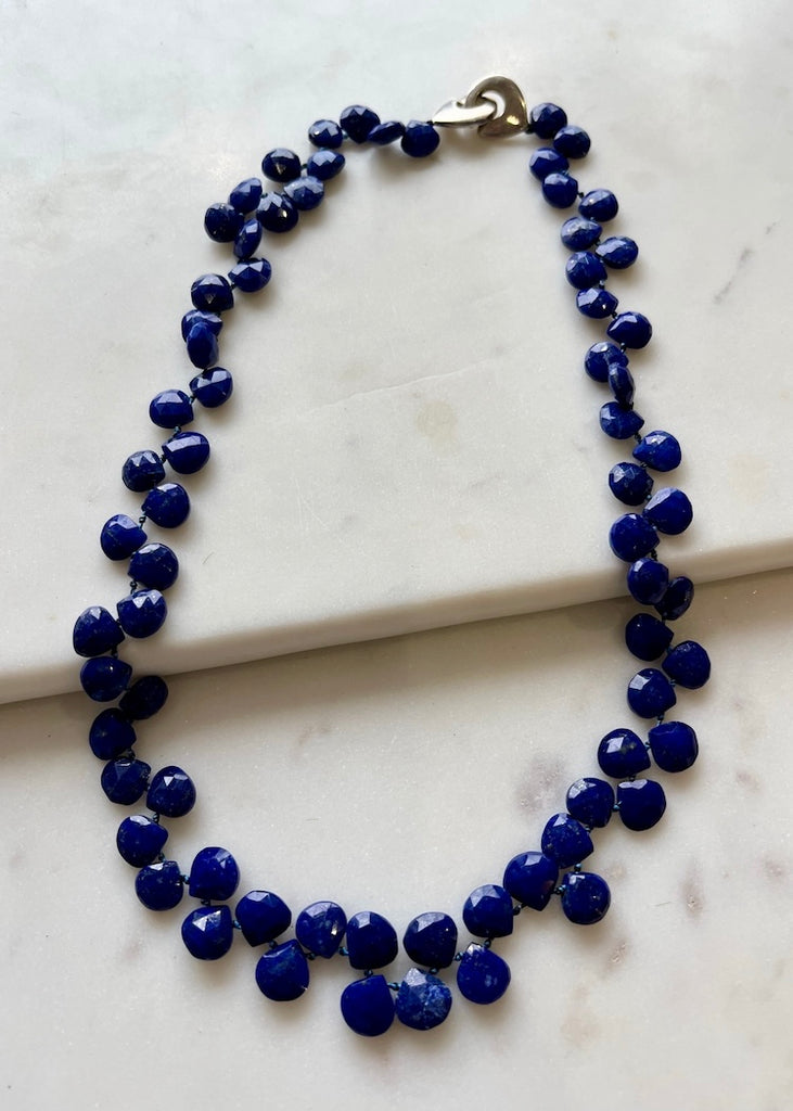 Patricia von Musulin | Blue Lapis Petal Stone Necklace with Petal Clasp