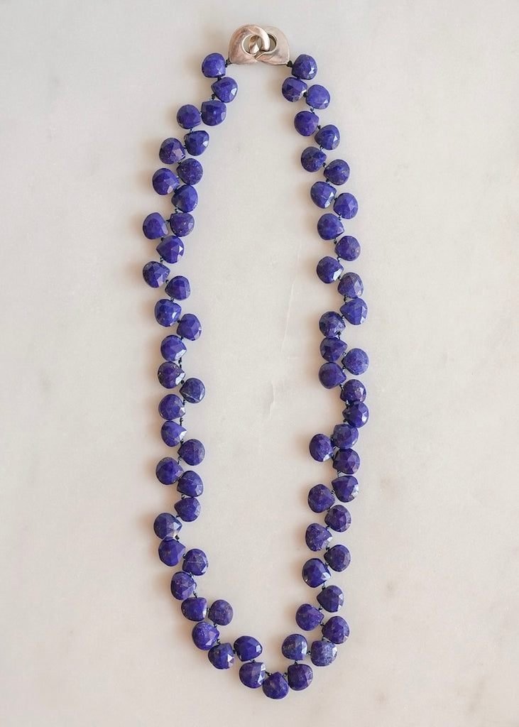 Patricia von Musulin | Blue Lapis Petal Stone Necklace with Petal Clasp