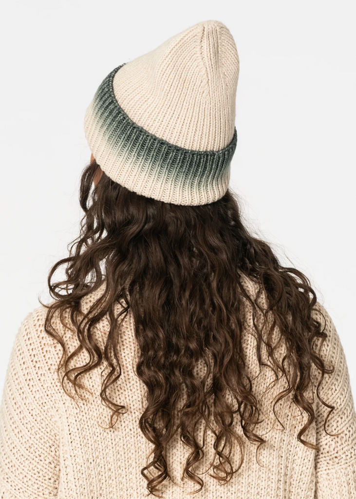 Dinadi | Merino Handknit Fade Hat | Peacock Green