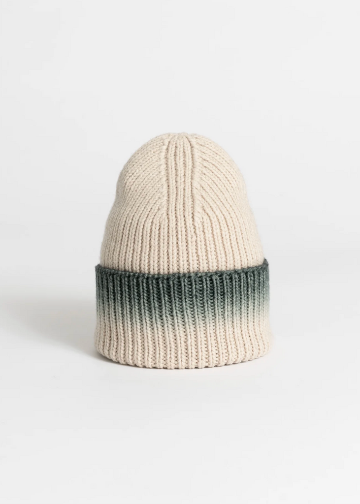 Dinadi | Merino Handknit Fade Hat | Peacock Green