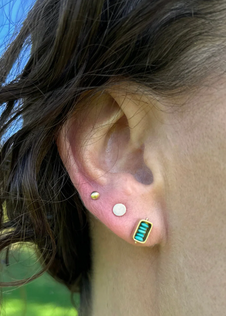 Hilary Finck Designs | Persian Turquoise + 18k Captured Studs