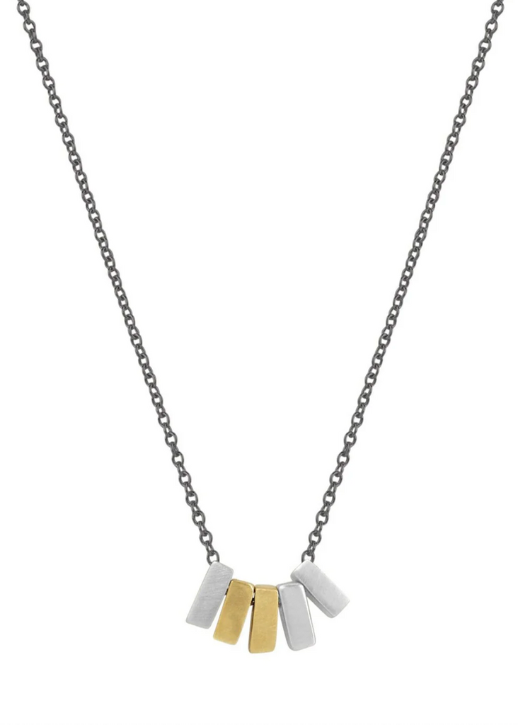 Philippa Roberts | Five Tiny Mixed Rectangles Necklace