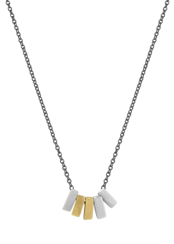 Philippa Roberts | Five Tiny Mixed Rectangles Necklace