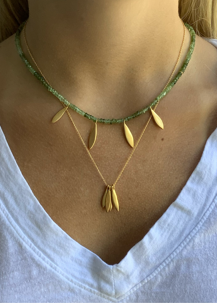 Philippa Roberts | Four Leaves on Green Tourmaline Necklace