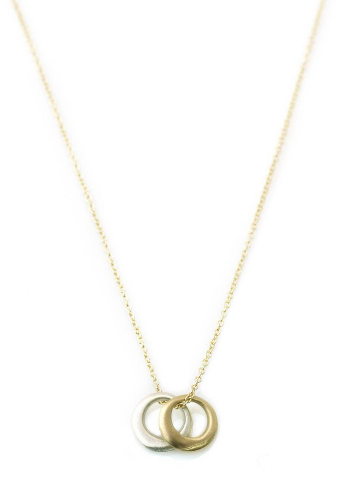 Philippa Roberts | Mixed Metal 14k and Silver Circles Necklace