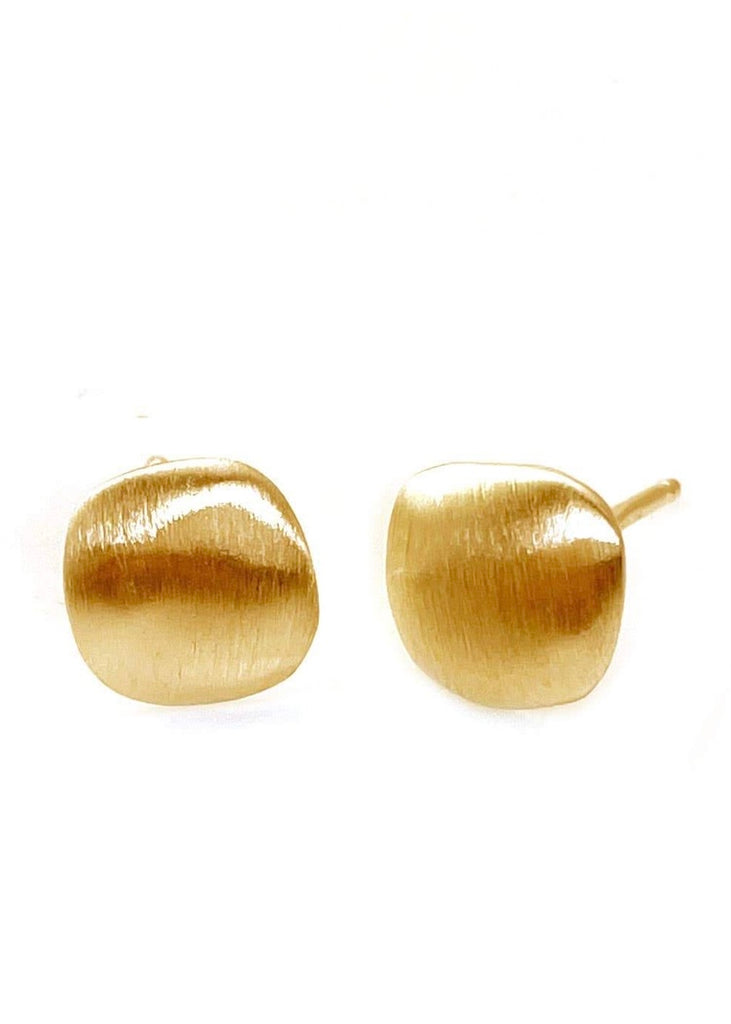 Philippa Roberts | Puffy Square Post  Earrings - Vermeil