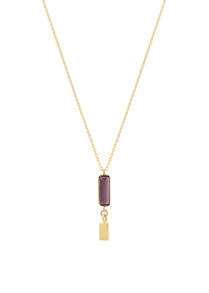 Philippa Roberts | Rectangle Amethyst w. Tab Necklace