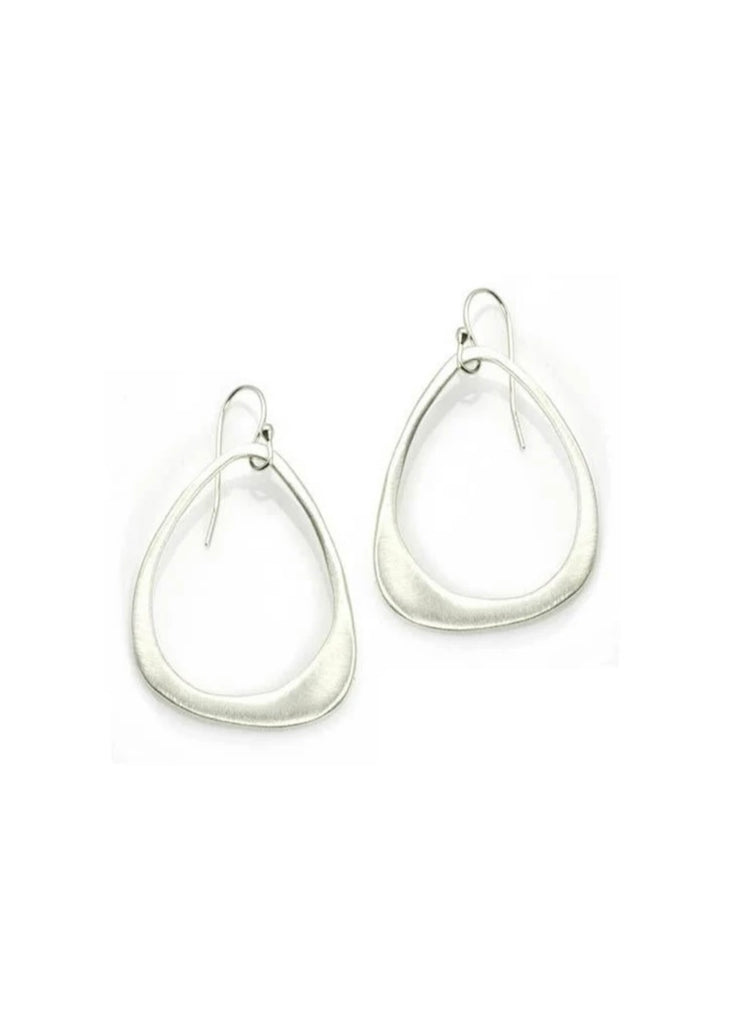 Philippa Roberts | Small Open Drop Earrings Silver
