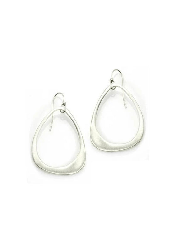 Philippa Roberts | Small Open Drop Earrings Silver