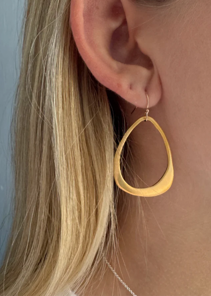 Philippa Roberts | Small Open Drop Earrings Vermeil