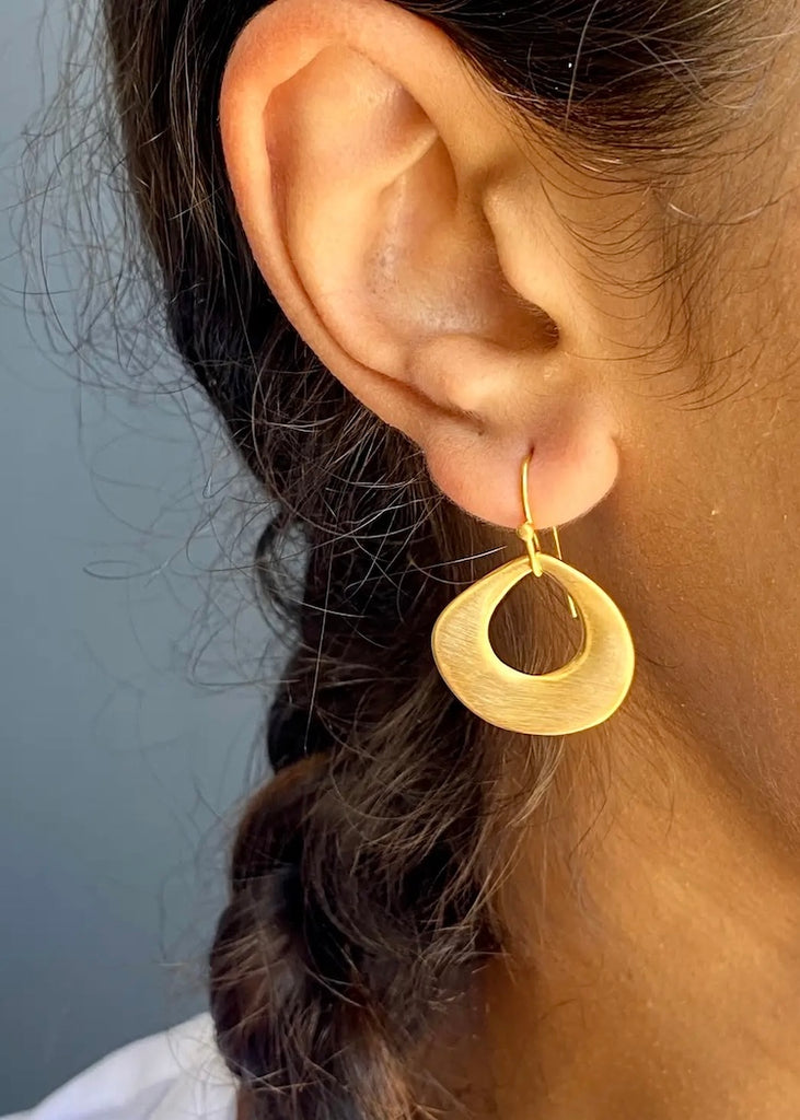Philippa Roberts | Thick Open Drop Earrings - Vermeil