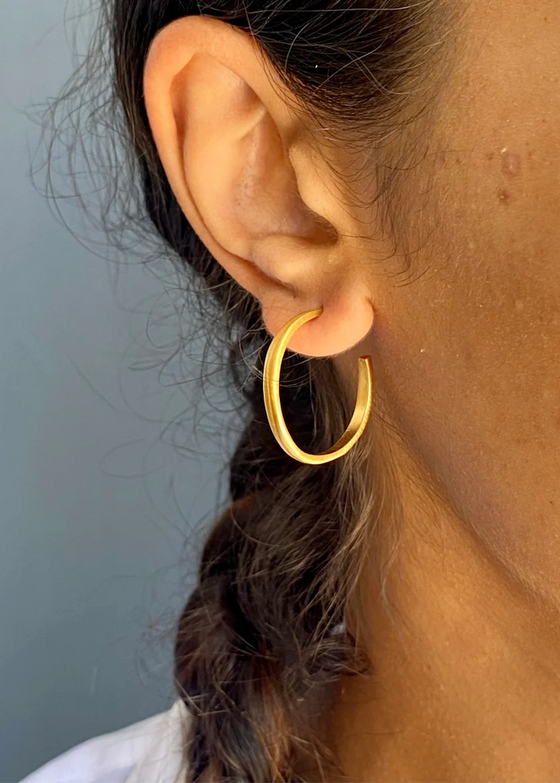 Philippa Roberts | Thin Hoops Earrings Vermeil