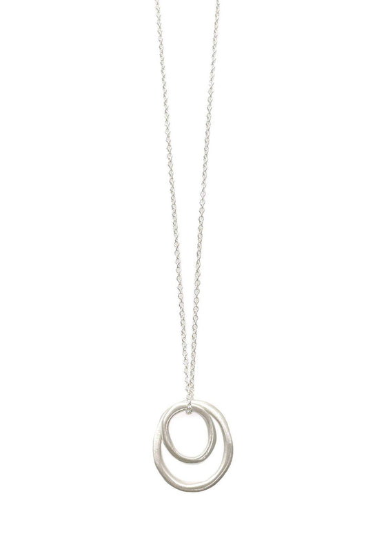 Philippa Roberts | Two Small Ovals Necklace - Silver
