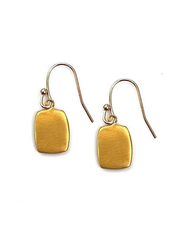 Philippa Roberts | Vermeil Flat Rectangle Earrings