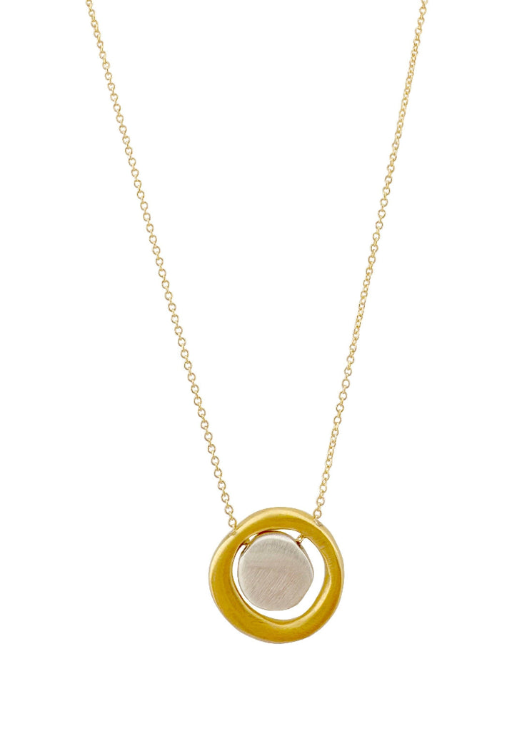 Philippa Roberts | Disc Circle Necklace | Mixed Metals