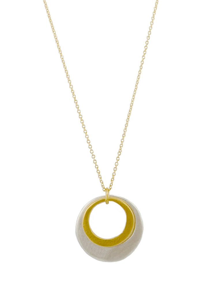 Philippa Roberts | Double Circles Necklace - Gold and Silver
