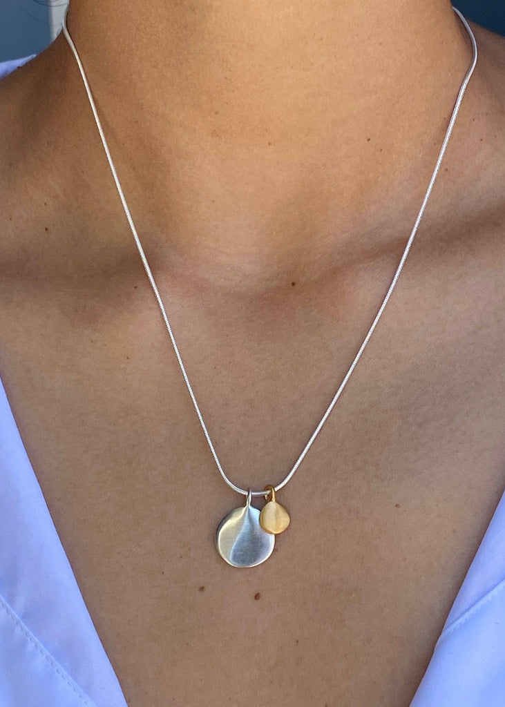 Philippa Roberts | Double Discs Necklace | Mixed Metal