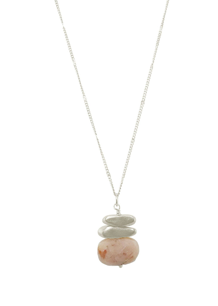 Philippa Roberts | Double Nugget Necklace | Pink Opal