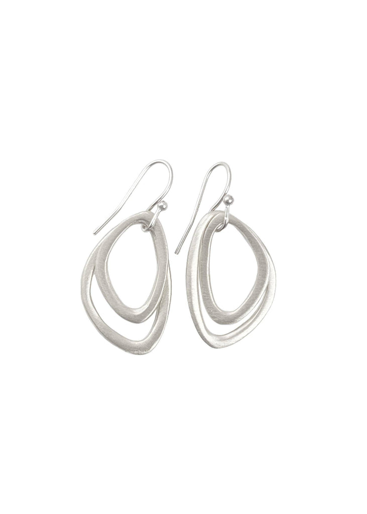 Philippa Roberts | Double Open Petal Earrings | Silver
