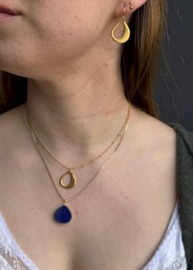 Philippa Roberts | Medium Open Drop Necklace | Silver